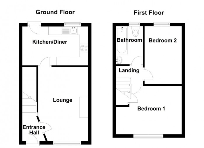 Floorplan for Thoresby Croft, Dudley