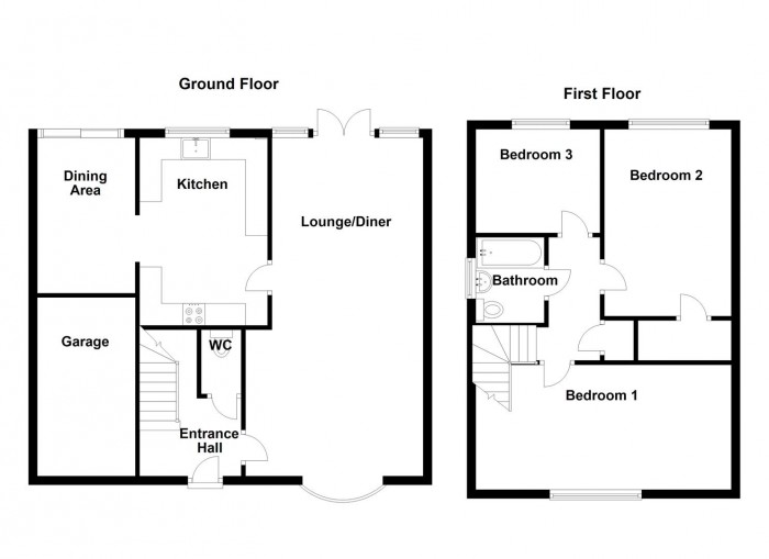 Floorplan for Ennerdale Drive, Halesowen