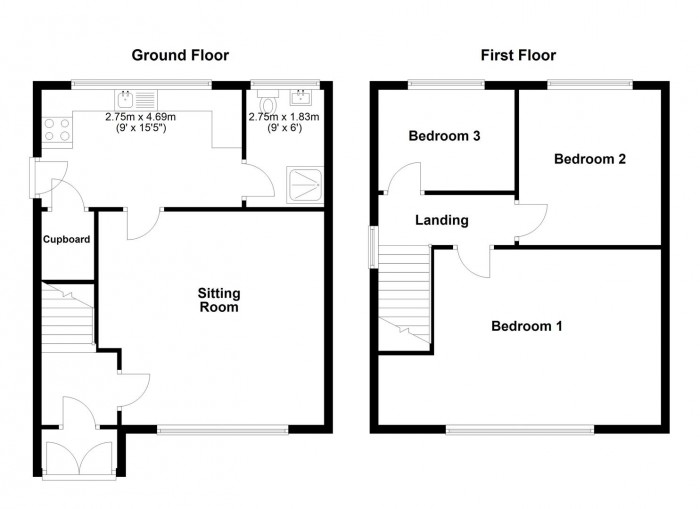 Floorplan for Lewis Road,Stourbridge,West Midlands