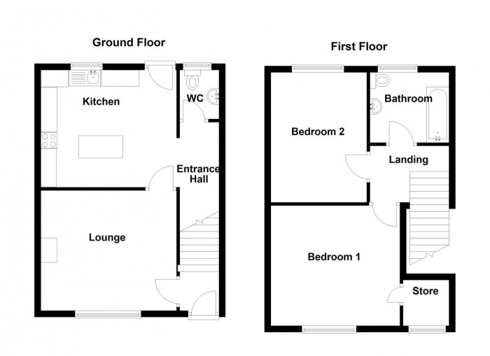 Floorplan for Hill Top Avenue, Halesowen