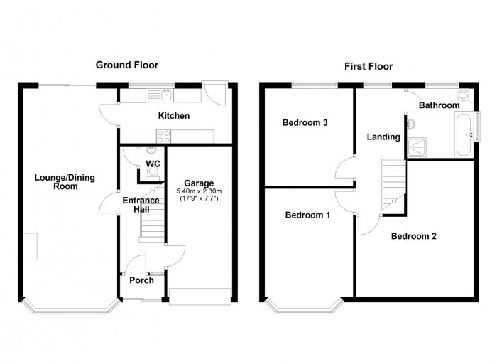 Floorplan for Broadway Avenue, Halesowen