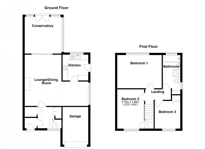 Floorplan for Pershore Road, Halesowen