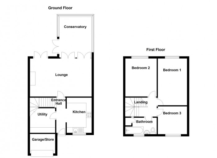 Floorplan for Kestrel Road, Halesowen