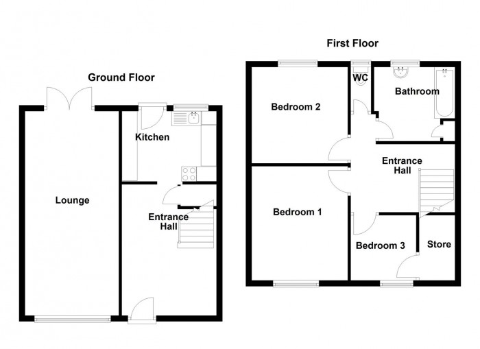 Floorplan for Corngreaves Road ,Cradley heath ,West Midlands