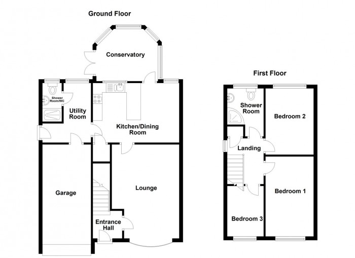 Floorplan for Sidlaw Close, Halesowen