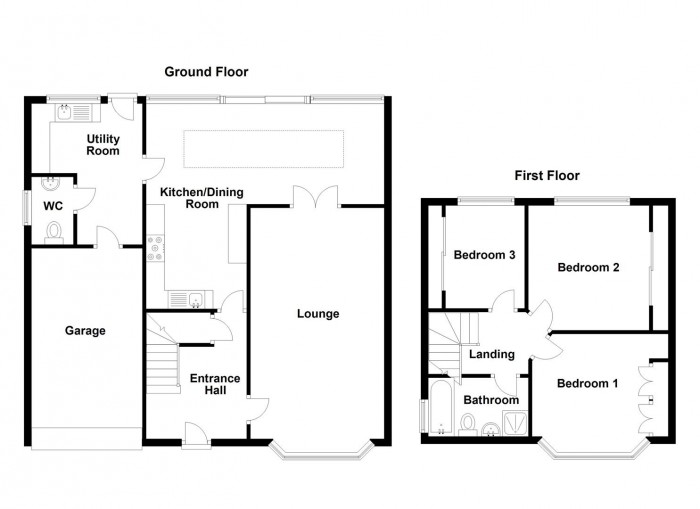 Floorplan for Fairfield Road, Halesowen