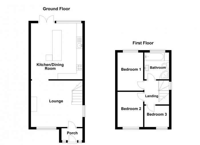 Floorplan for Huntingtree Road, Halesowen