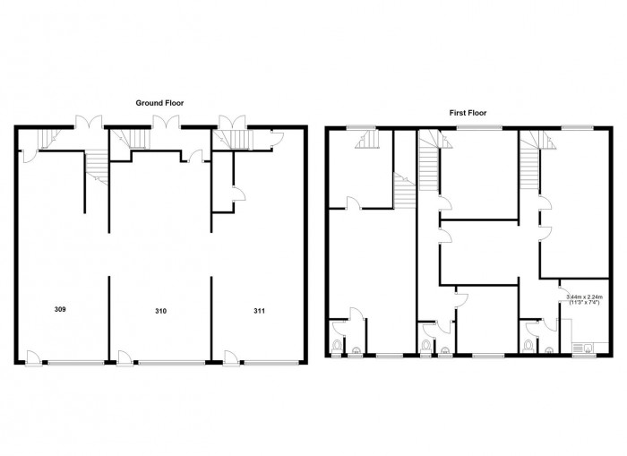 Floorplan for 309-311 Long Lane, Halesowen